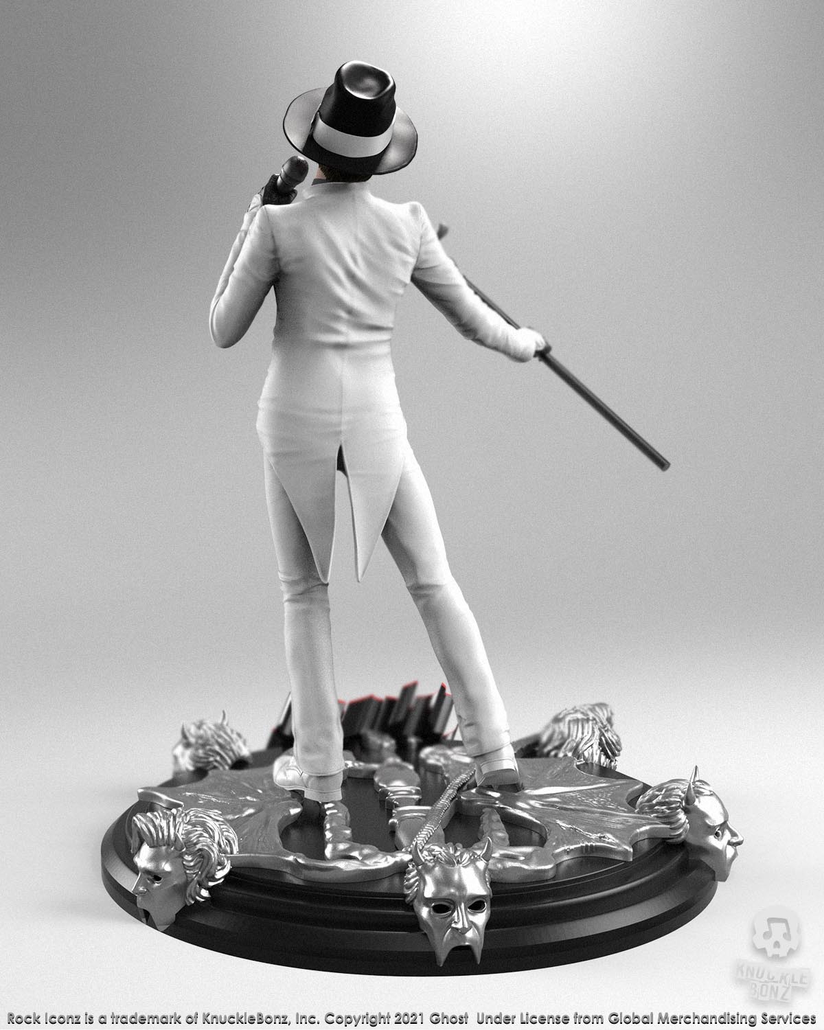 Ghost Cardinal Copia White Tuxedo (Variant) KnuckleBonz Statue